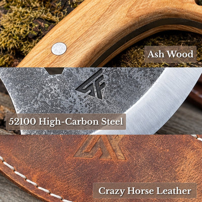 Camping Hatchet with Leather Sheath, 505 g / 1.11 lb - 7