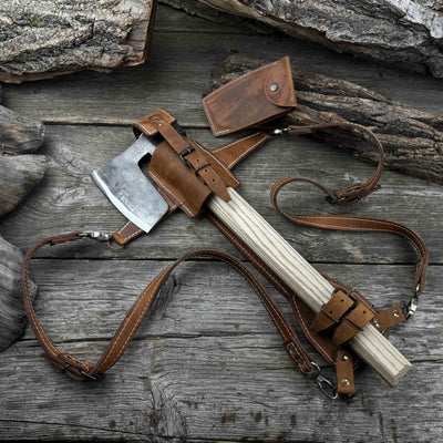 Carpenter’s Axe with Leather Shoulder Sheath, 0.84 kg (1.85 lb) - 9