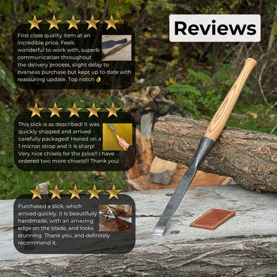 Carpenters Slick Chisel, 20 - 100 mm (0.8 - 3.9 inches) - 10