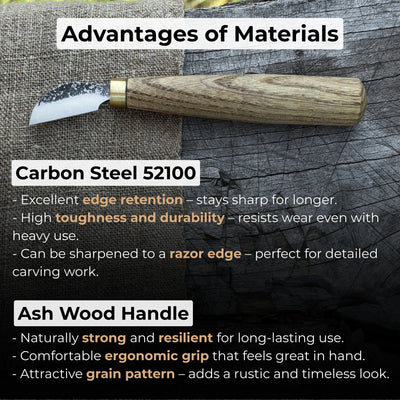 Chip Carving Knife, blade 3 cm (1.2 inches) - 4