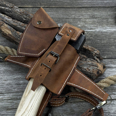 Chopping Axe with Leather Back Carry Pouch, 1.05 kg (2.2 lb) - 9