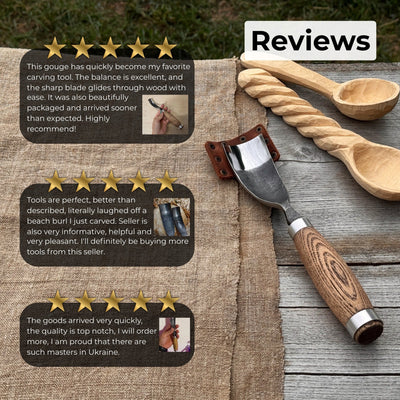 Curved Bowl Gouge, 10 - 45 mm (0.4 - 1.8 inches) - 10