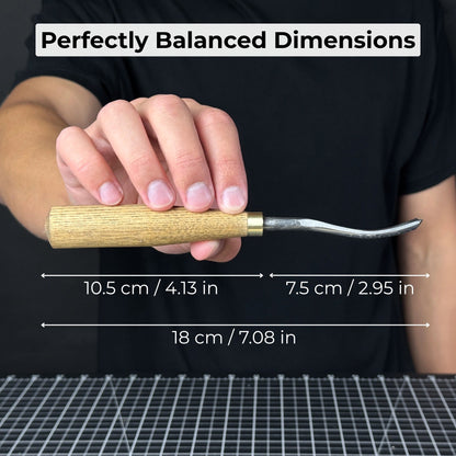 Curved Detail Carving Gouge – 8 mm / 12 mm (0.31 / 0.47 inches) - 5