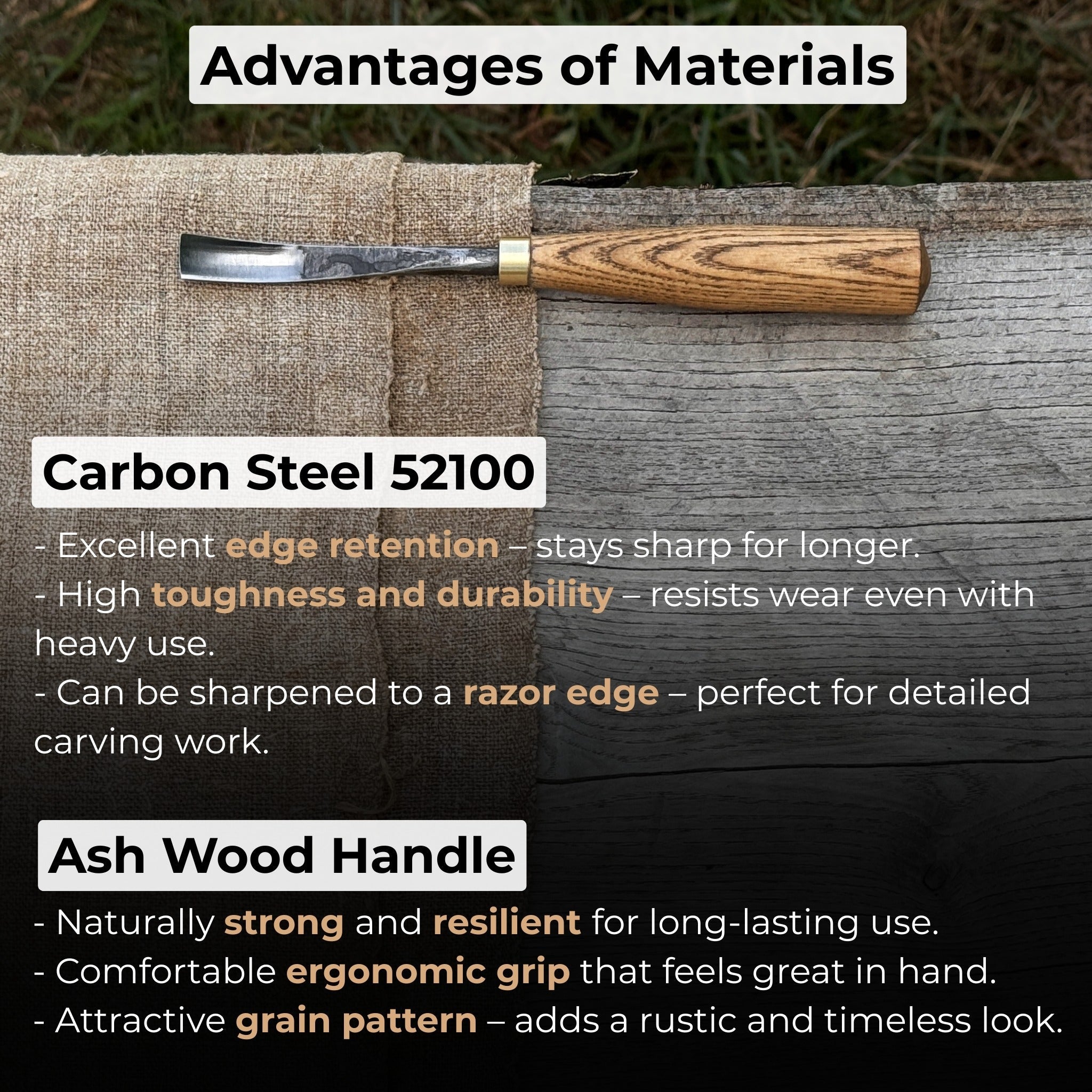 Curved Detail Carving Gouge – 8 mm / 12 mm (0.31 / 0.47 inches) - 4