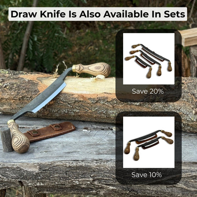 Curved Draw Knife (Push/Pull Shave), 10.5 cm (4.1 inch) Cutting Edge - 2