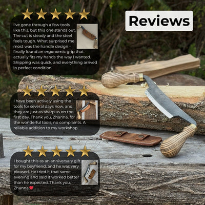 Curved Draw Knife (Push/Pull Shave), 10.5 cm (4.1 inch) Cutting Edge - 10