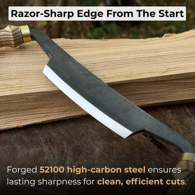 Curved Draw Knife (Push/Pull Shave), 10.5 cm (4.1 inch) Cutting Edge - 3