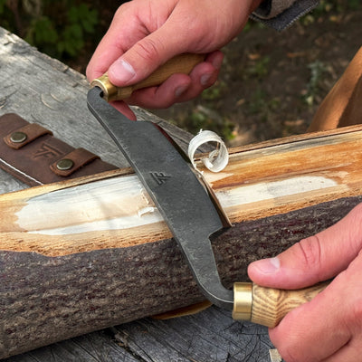 Curved Draw Knife (Push/Pull Shave), 10.5 cm (4.1 inch) Cutting Edge - 4