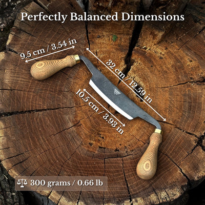 Curved Draw Knife (Push/Pull Shave), 10.5 cm (4.1 inch) Cutting Edge - 2