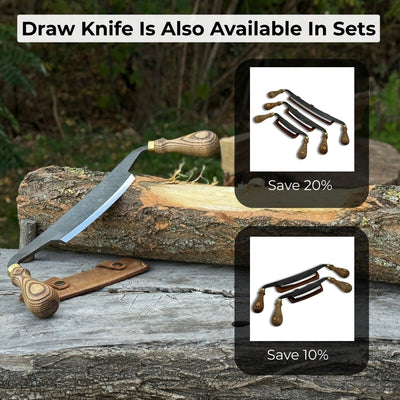 Curved Draw Knife (Push/Pull Shave), 14.5 cm (5.7 inch) Cutting Edge - 9