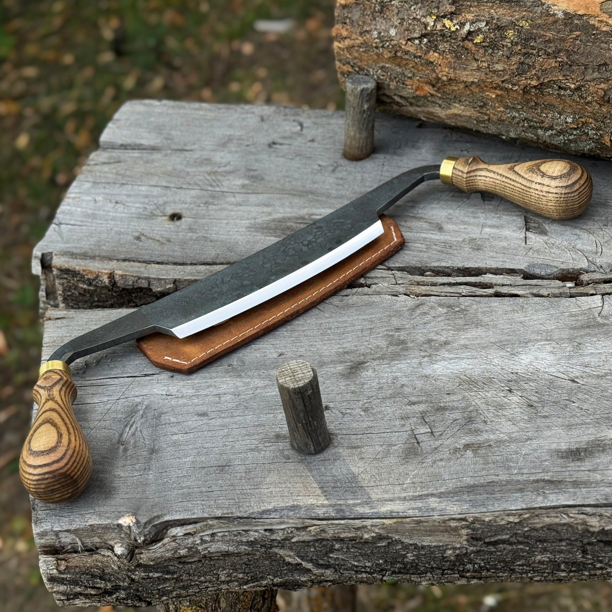 Curved Draw Knife (Push/Pull Shave), 14.5 cm (5.7 inch) Cutting Edge - 1