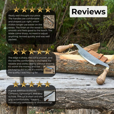 Curved Draw Knife (Push/Pull Shave), 14.5 cm (5.7 inch) Cutting Edge - 10