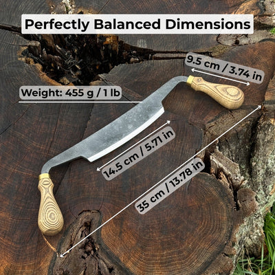 Curved Draw Knife (Push/Pull Shave), 14.5 cm (5.7 inch) Cutting Edge - 5