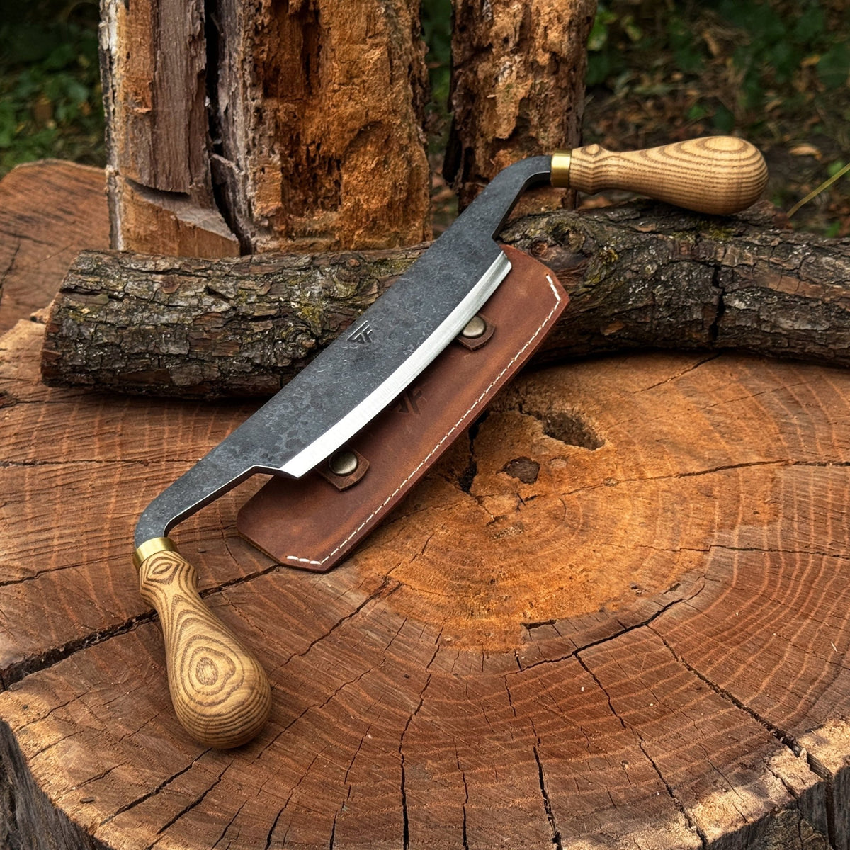 Curved Draw Knife (Push/Pull Shave), 14.5 cm (5.7 inch) Cutting Edge - 1