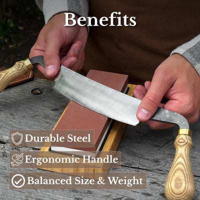 Curved Draw Knife (Push/Pull Shave), 14.5 cm (5.7 inch) Cutting Edge - 8