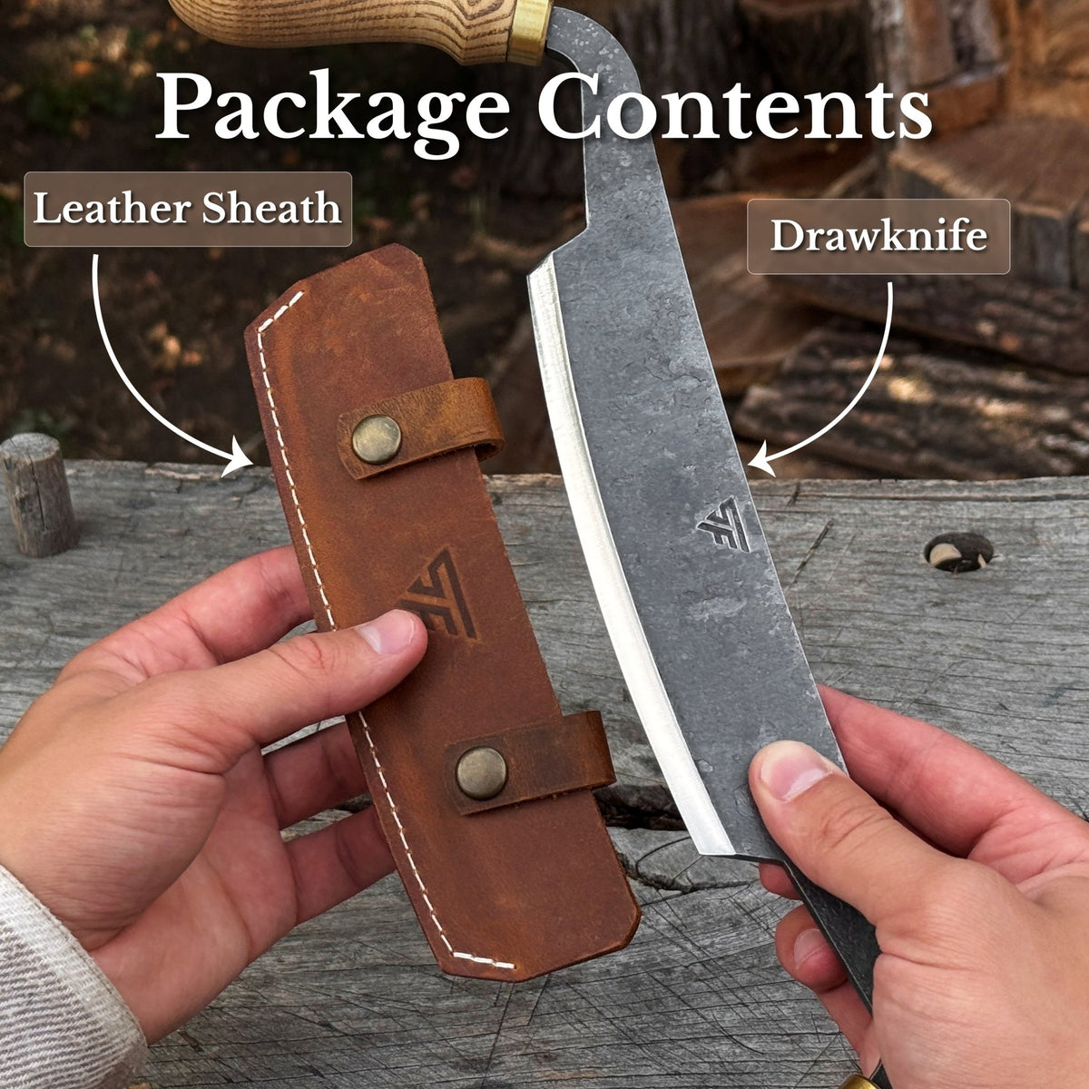 Curved Draw Knife (Push/Pull Shave), 14.5 cm (5.7 inch) Cutting Edge - 9