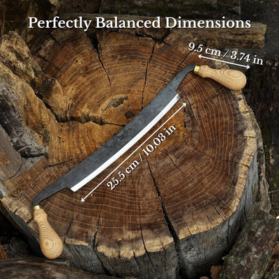 Curved Draw Knife (Push/Pull Shave), 25.5 cm (10 inch) Cutting Edge - 2