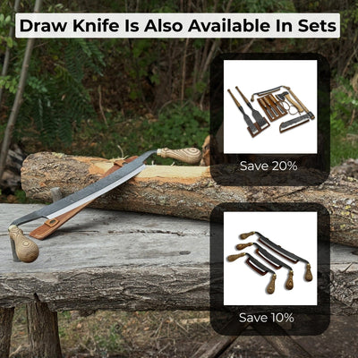 Curved Draw Knife (Push/Pull Shave), 25.5 cm (10 inch) Cutting Edge - 10