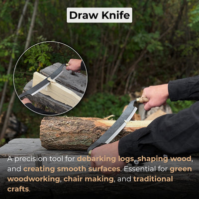 Curved Draw Knife (Push/Pull Shave), 25.5 cm (10 inch) Cutting Edge - 7