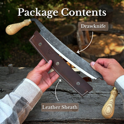 Curved Draw Knife (Push/Pull Shave), 25.5 cm (10 inch) Cutting Edge - 9