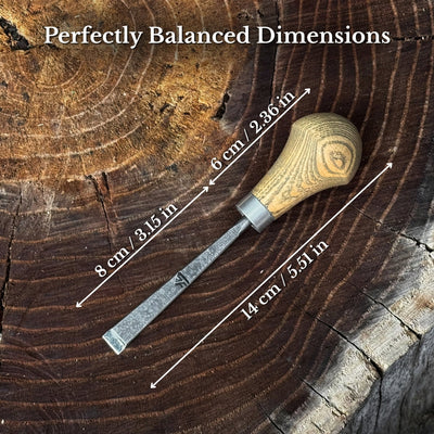 Detail Carving Chisel with Palm Handle, 10 mm (0.39 inches) - 2