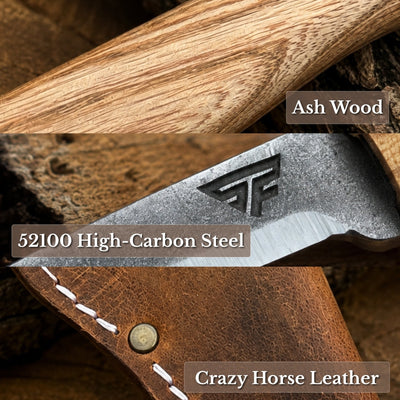 Detail Knife for Wood Carving with Leather Sheath, 4 cm (1.57 inches) - 7