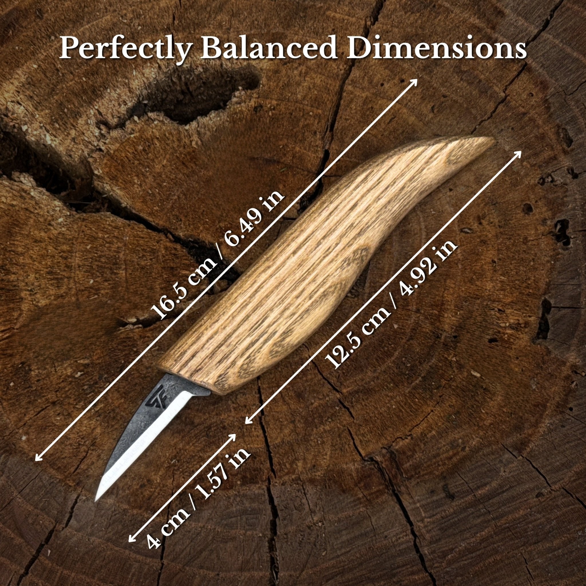 Detail Knife for Wood Carving with Leather Sheath, 4 cm (1.57 inches) - 2