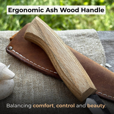 Detail Wood Carving Knife with Leather Sheath, Blade 5 cm (1.97 inches) - 3