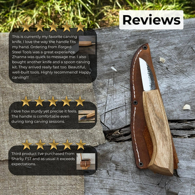 Detail Wood Carving Knife with Leather Sheath, Blade 5 cm (1.97 inches) - 9