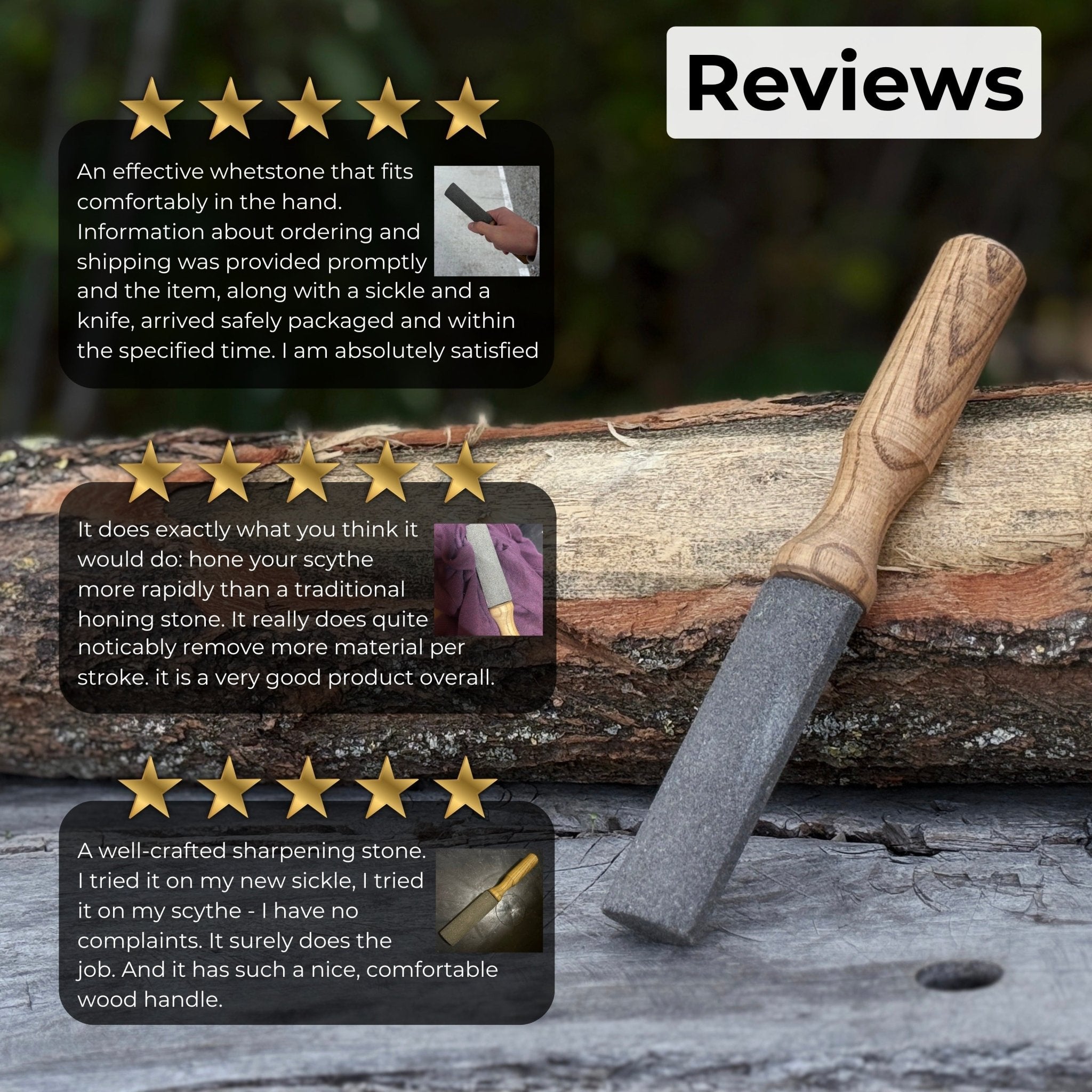 Diamond Grit Sharpening Stone for Scythes & Sickles - 6