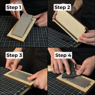 Diamond Sharpening Stone with Wooden Stand – 600 Grit for Knives & Tools - 9