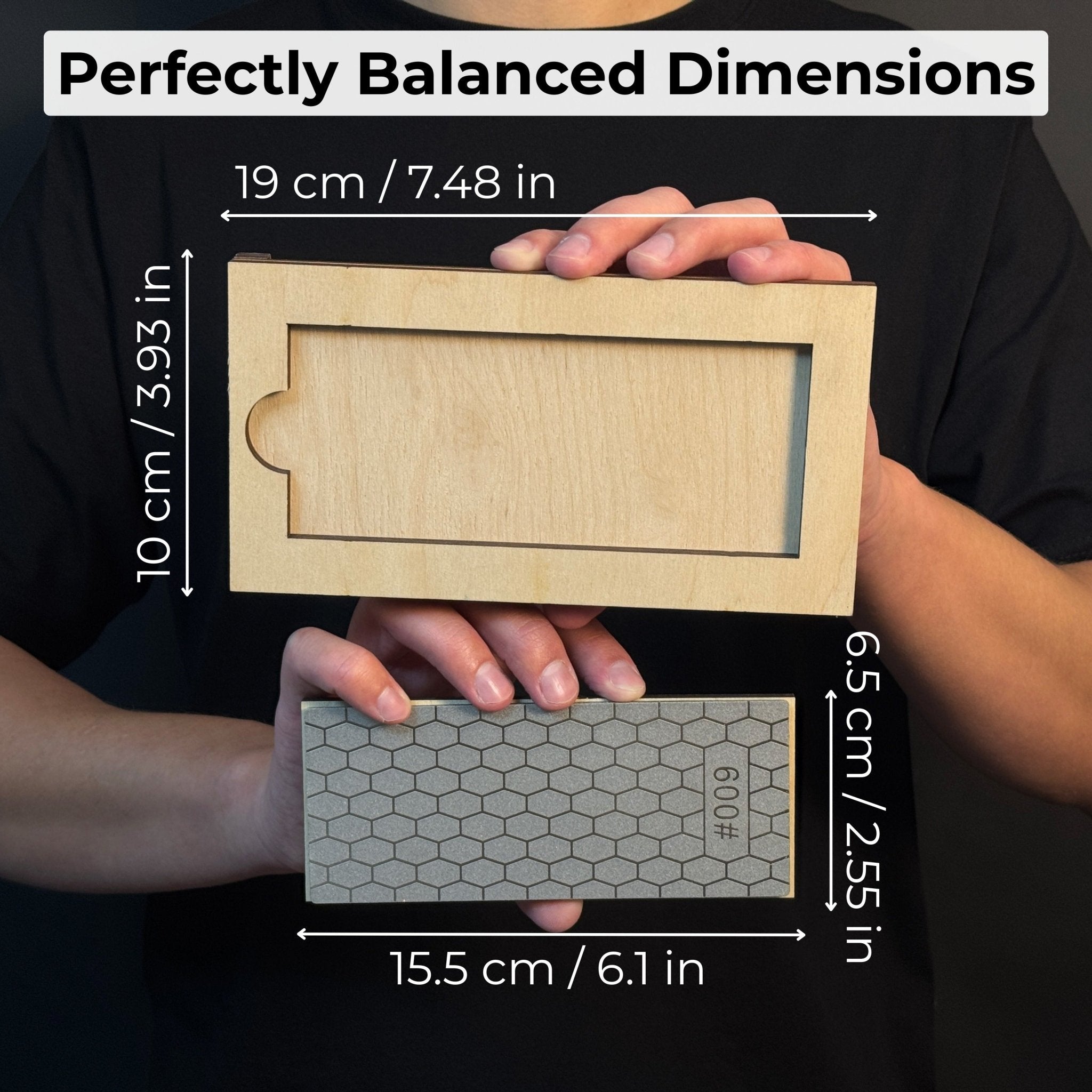 Diamond Sharpening Stone with Wooden Stand – 600 Grit for Knives & Tools - 2