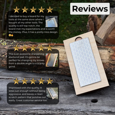 Diamond Sharpening Stone with Wooden Stand – 600 Grit for Knives & Tools - 6