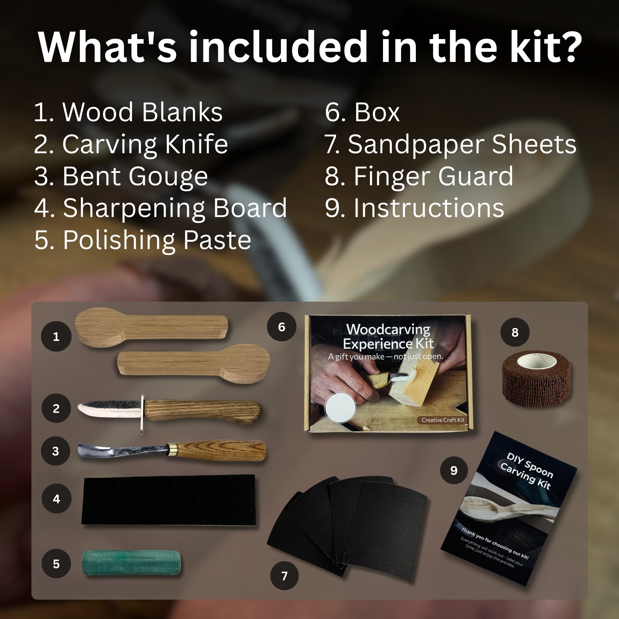 DIY 2 - Piece Spoon Carving Kit for Beginners - 2