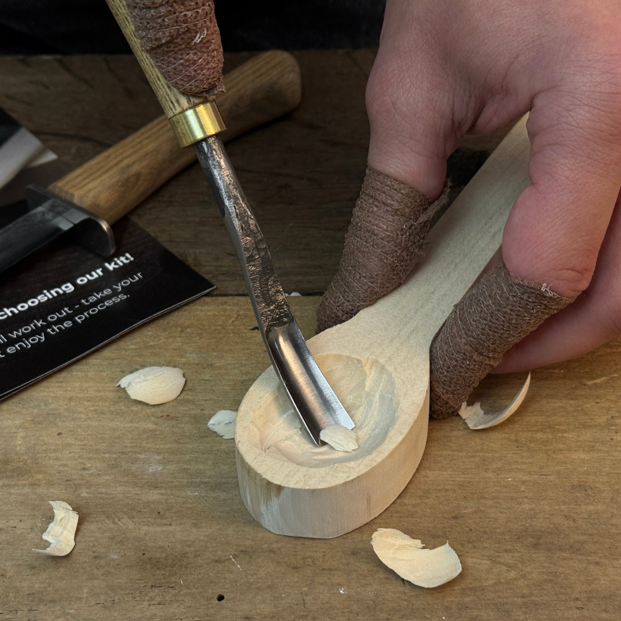 DIY 2 - Piece Spoon Carving Kit for Beginners - 7