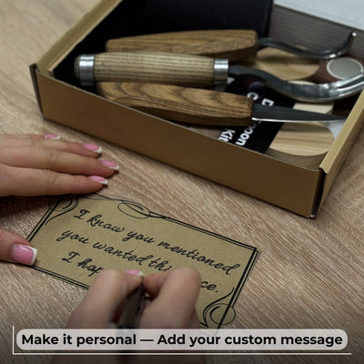 DIY 3 - Piece Spoon Carving Kit for Beginners – Linden, Cherry & Oak Wood Blanks - 4