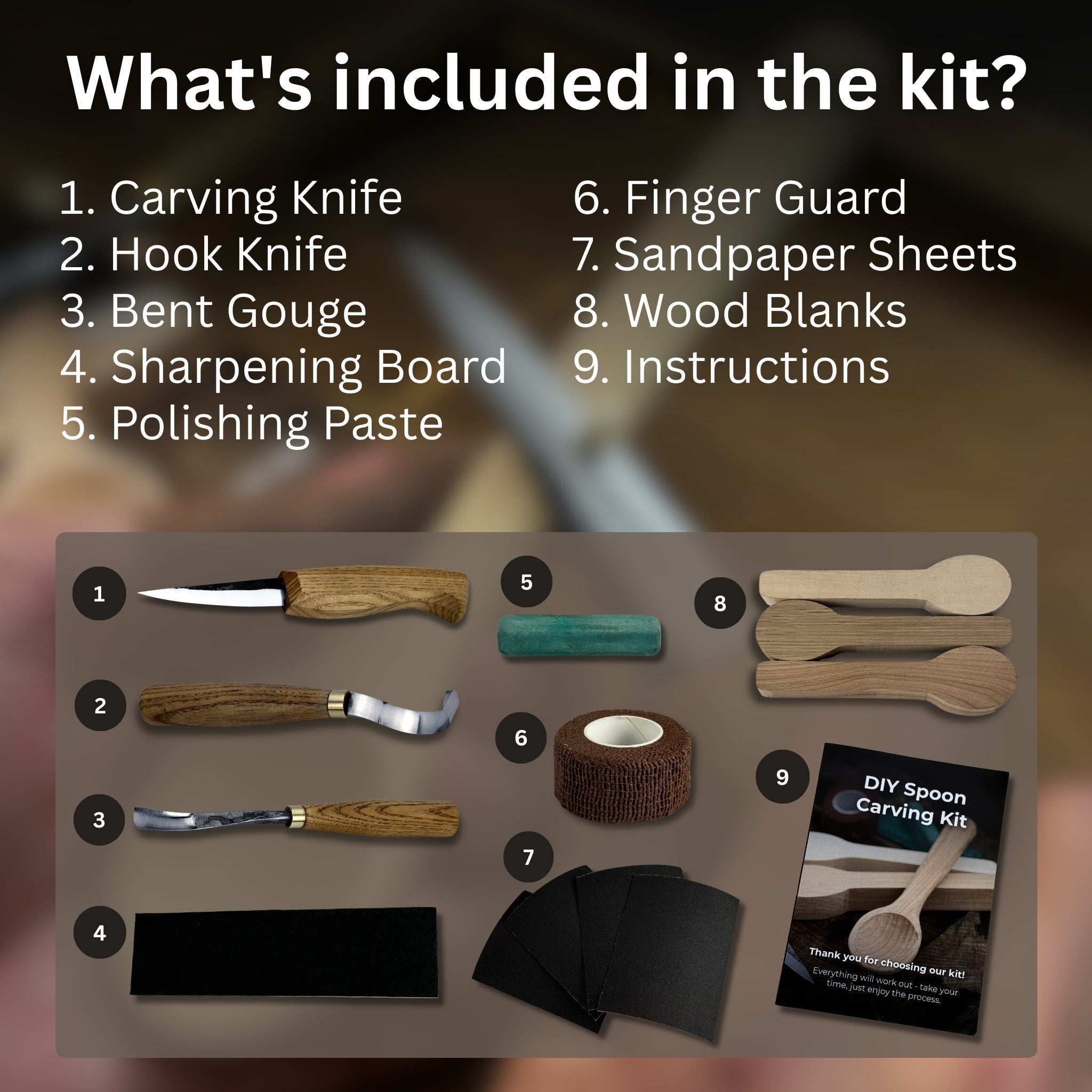 DIY 3 - Piece Spoon Carving Kit - 2