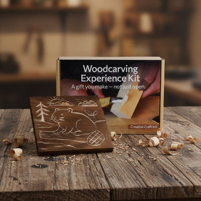 DIY Beaver Carving Kit – Wood Art Set with V - Chisel & Video Guide - 1