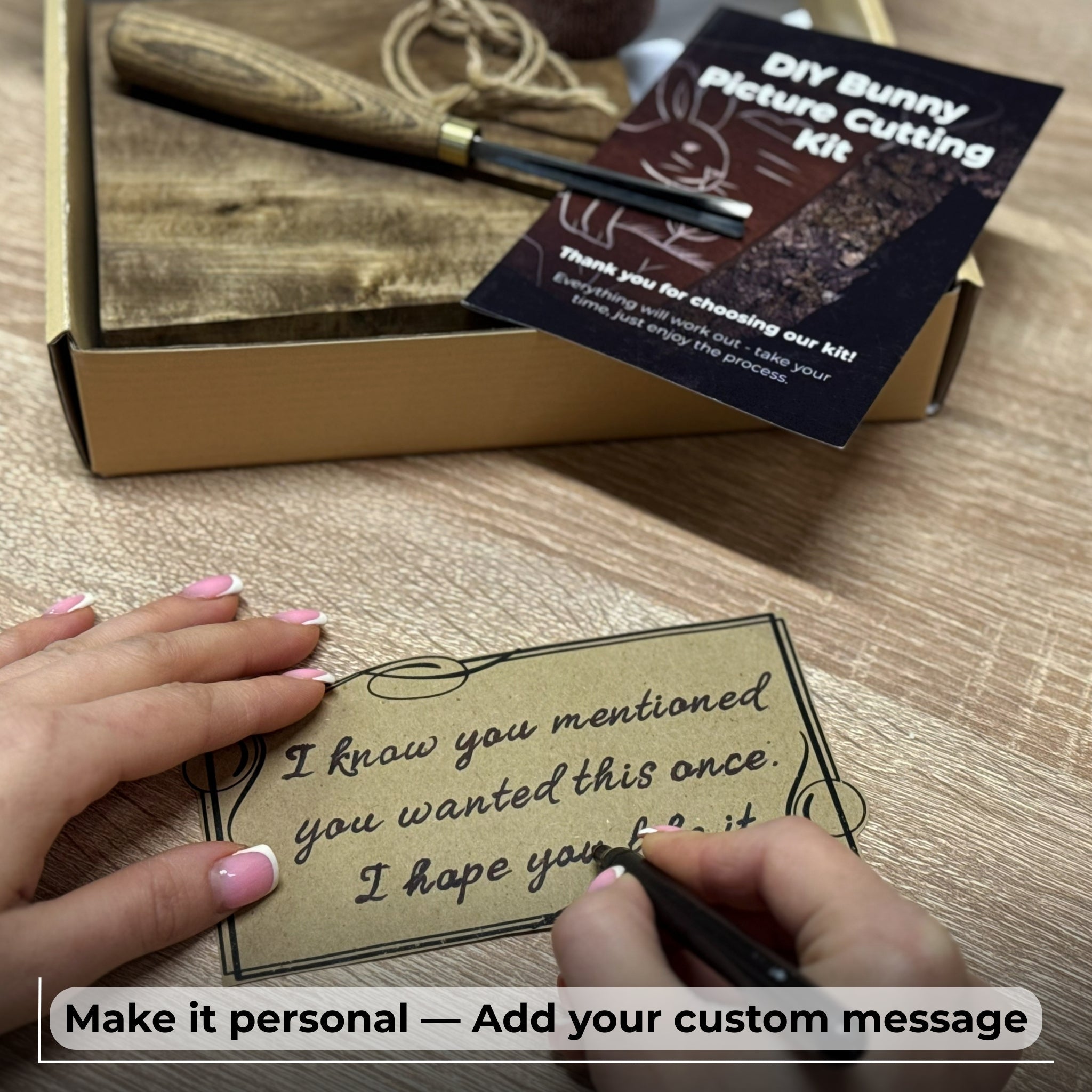 DIY Bunny Carving Kit – Wood Art Set with V - Chisel & Video Guide - 4