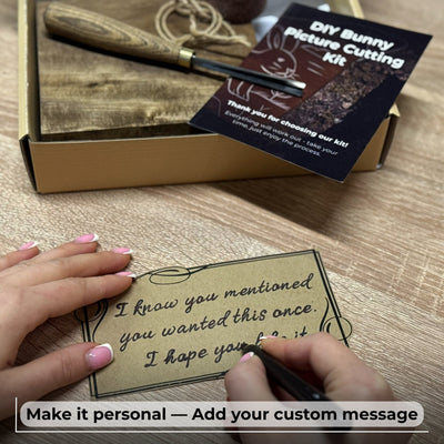 DIY Bunny Carving Kit – Wood Art Set with V - Chisel & Video Guide - 4