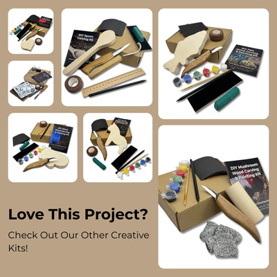 DIY Bunny Carving Kit – Wood Art Set with V - Chisel & Video Guide - 12