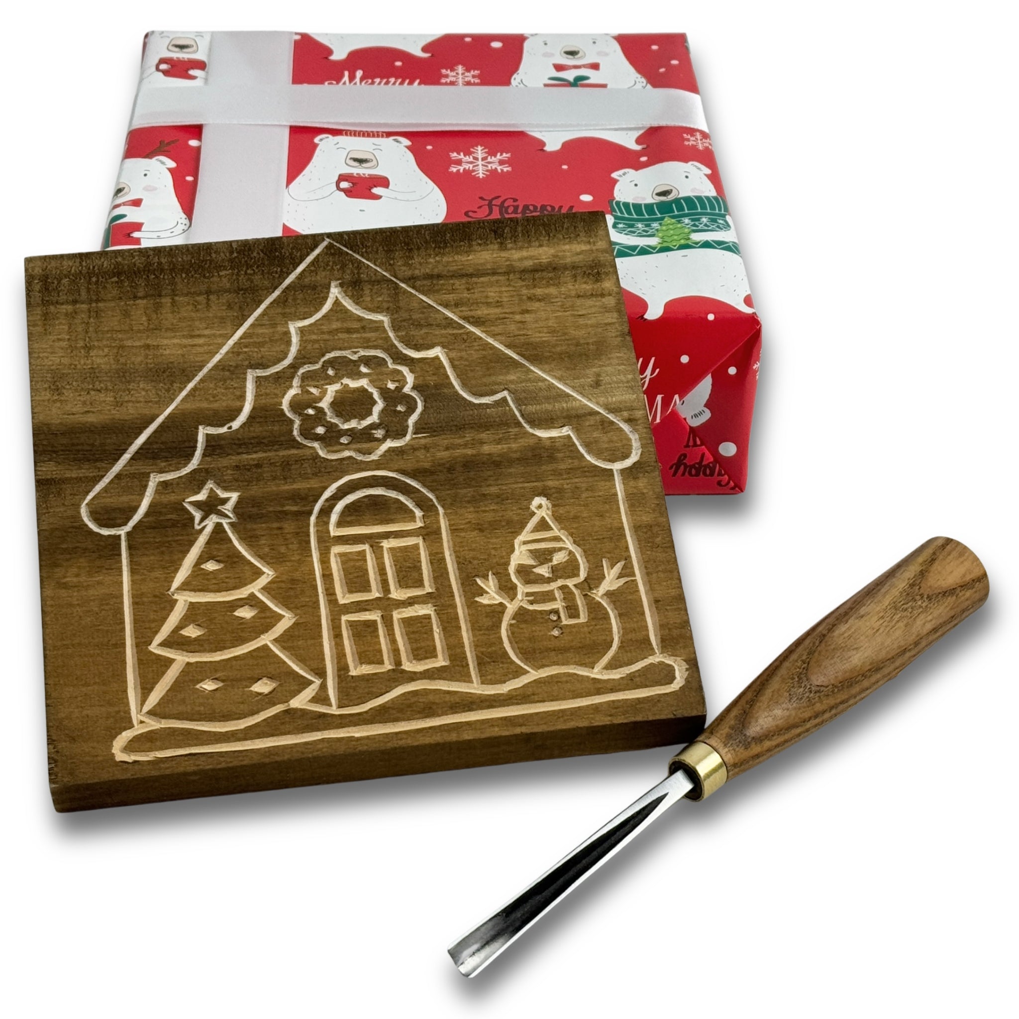 DIY Christmas Picture Cutting Kit – Beginner Wood Carving Wall Art Set - 9