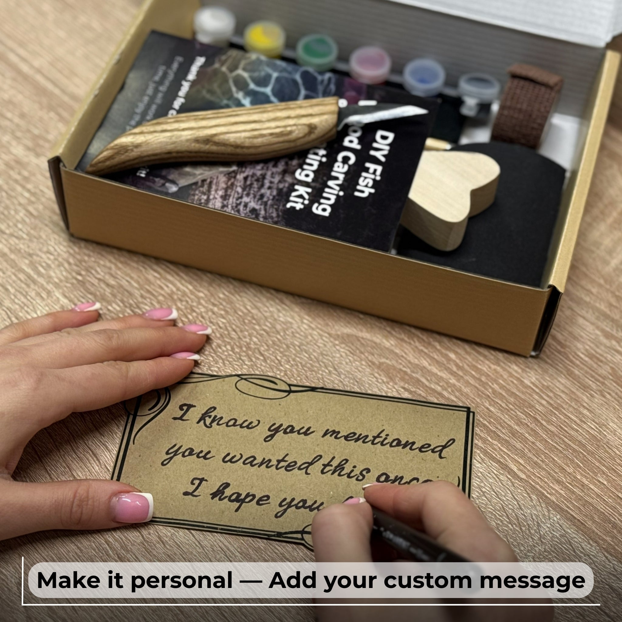 DIY Fish Wood Carving & Painting Kit – Beginner Whittling Set with Video Tutorial - 4