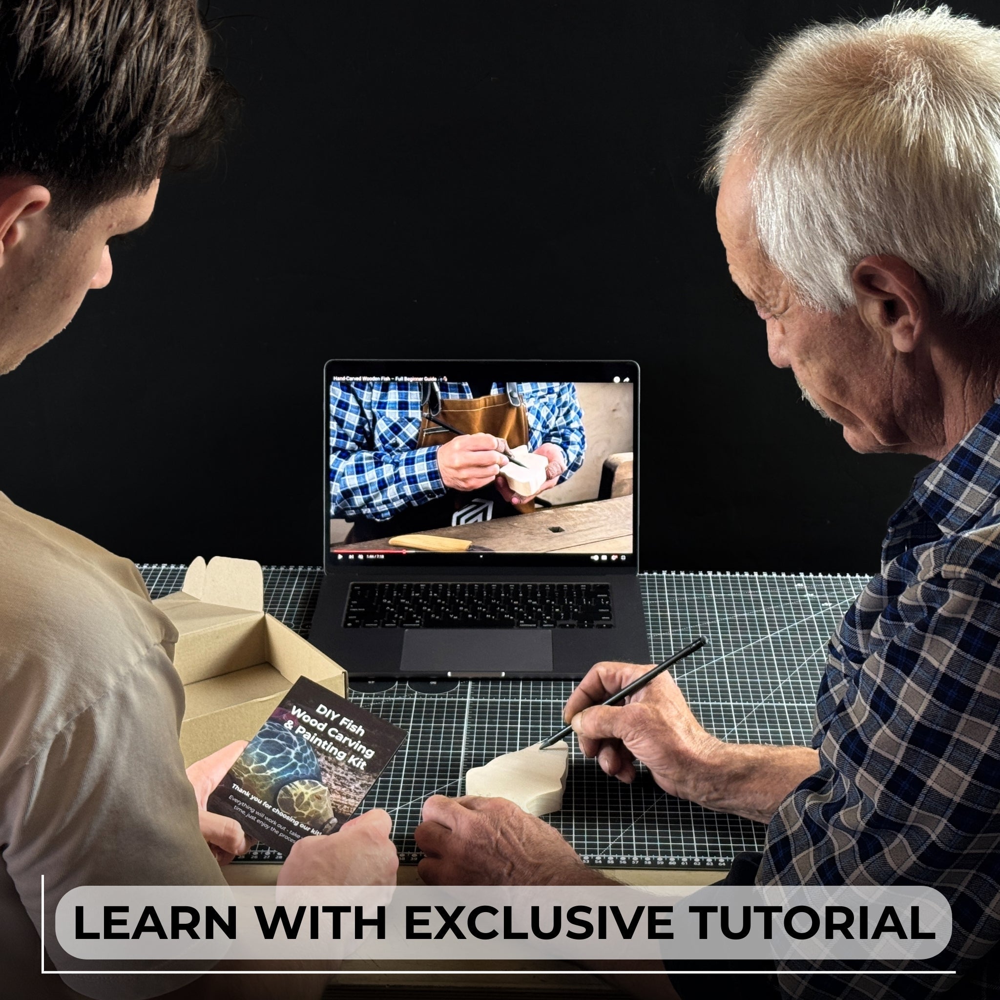 DIY Fish Wood Carving & Painting Kit – Beginner Whittling Set with Video Tutorial - 5