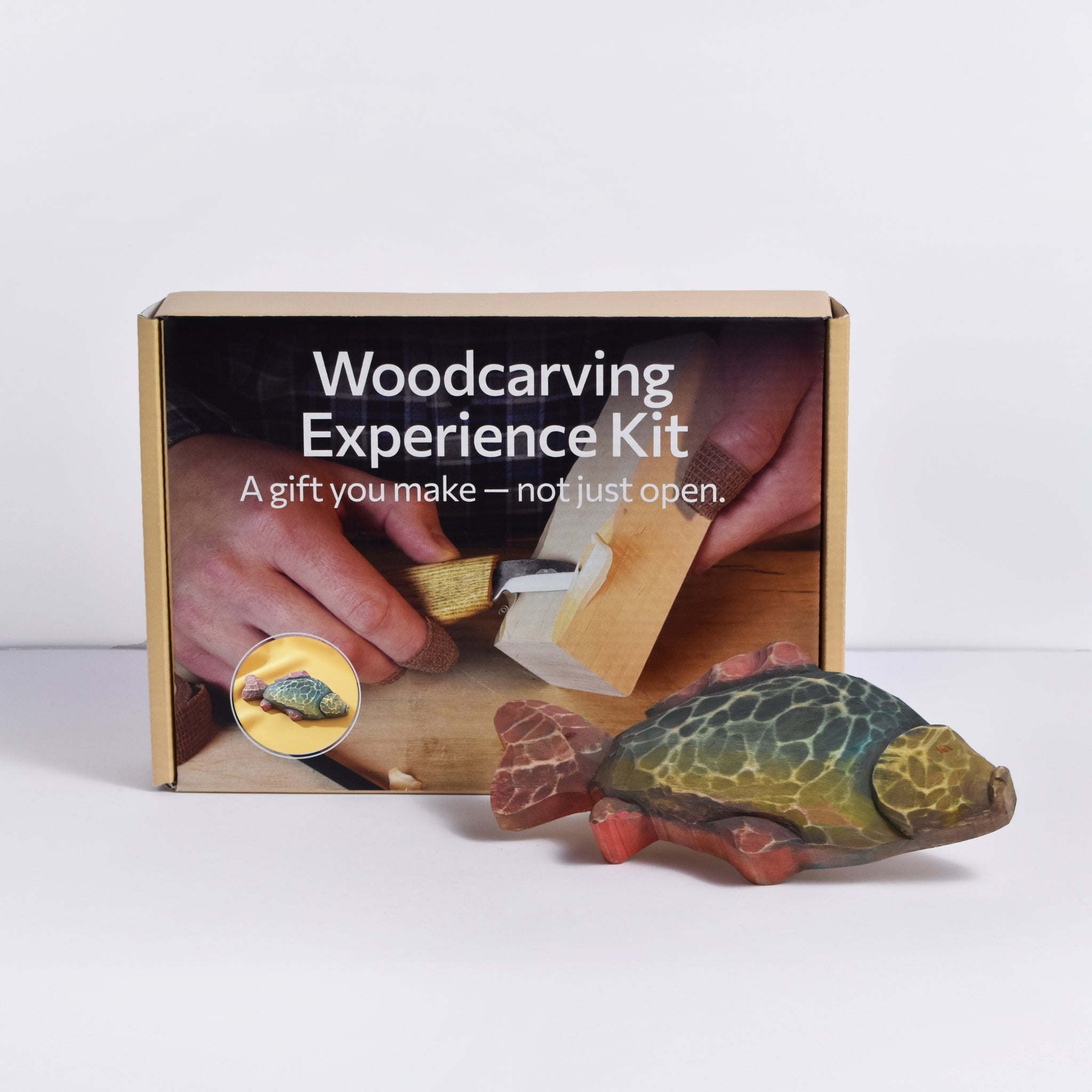 DIY Fish Wood Carving & Painting Kit – Beginner Whittling Set with Video Tutorial - 1