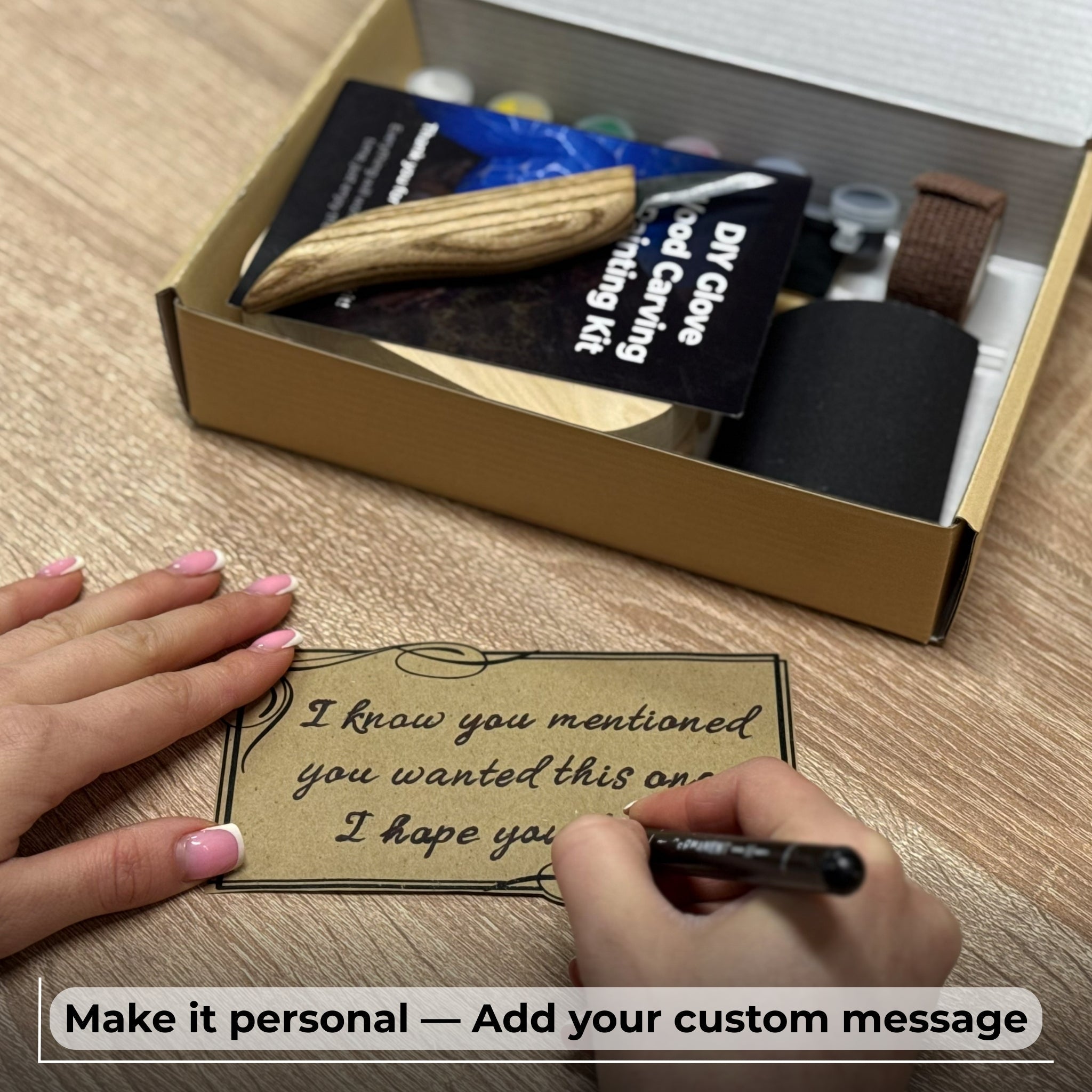 DIY Glove Wood Carving & Painting Kit - 4