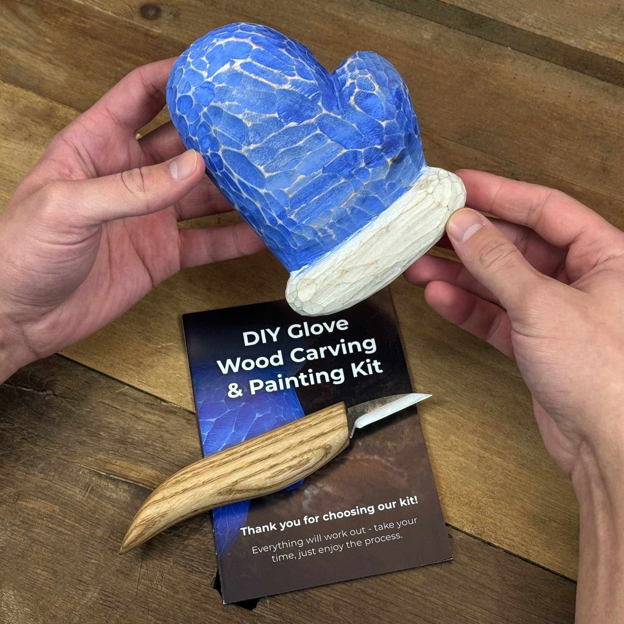 DIY Glove Wood Carving & Painting Kit - 10