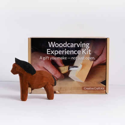 DIY Horse Wood Carving & Painting Kit - 1