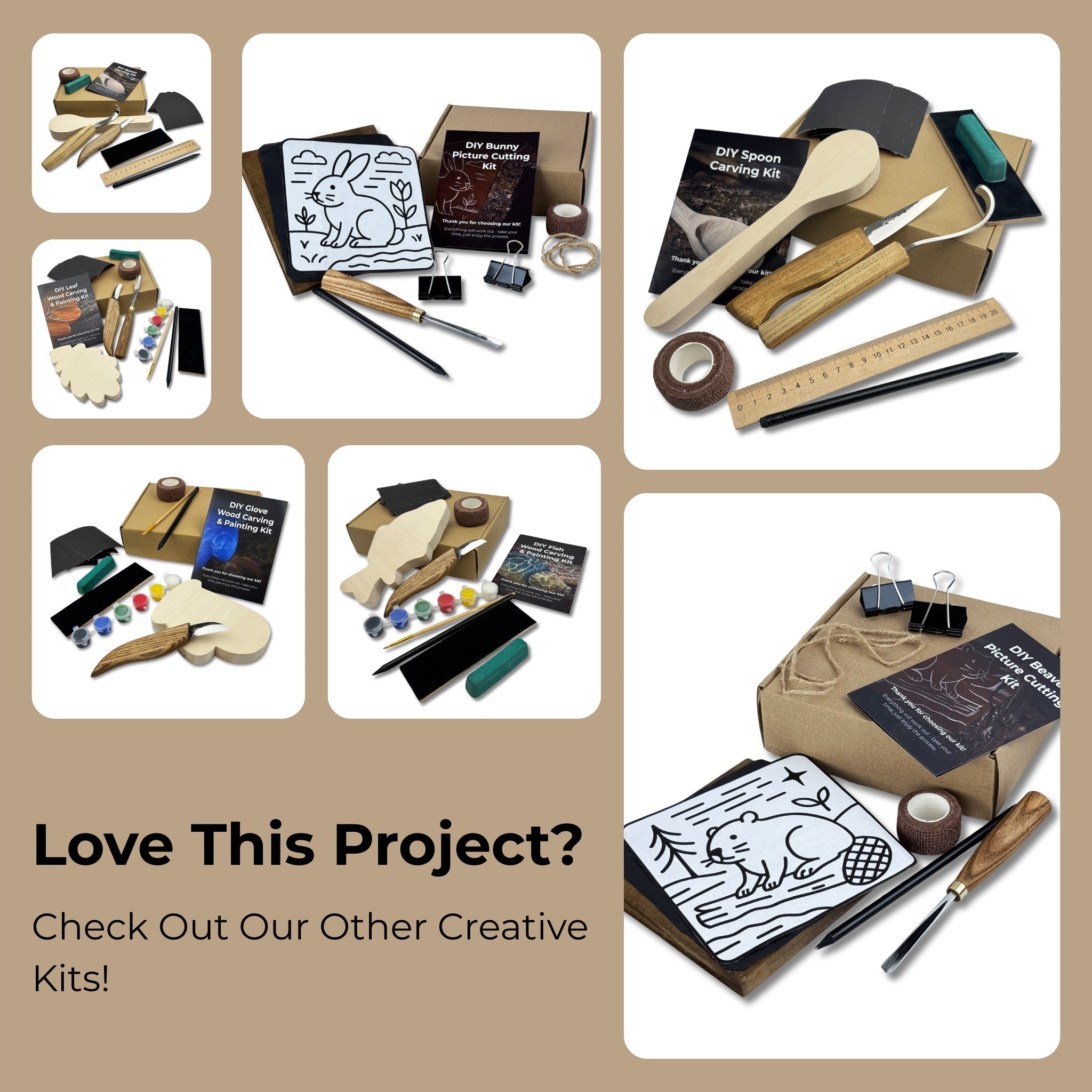 DIY Horse Wood Carving & Painting Kit - 12