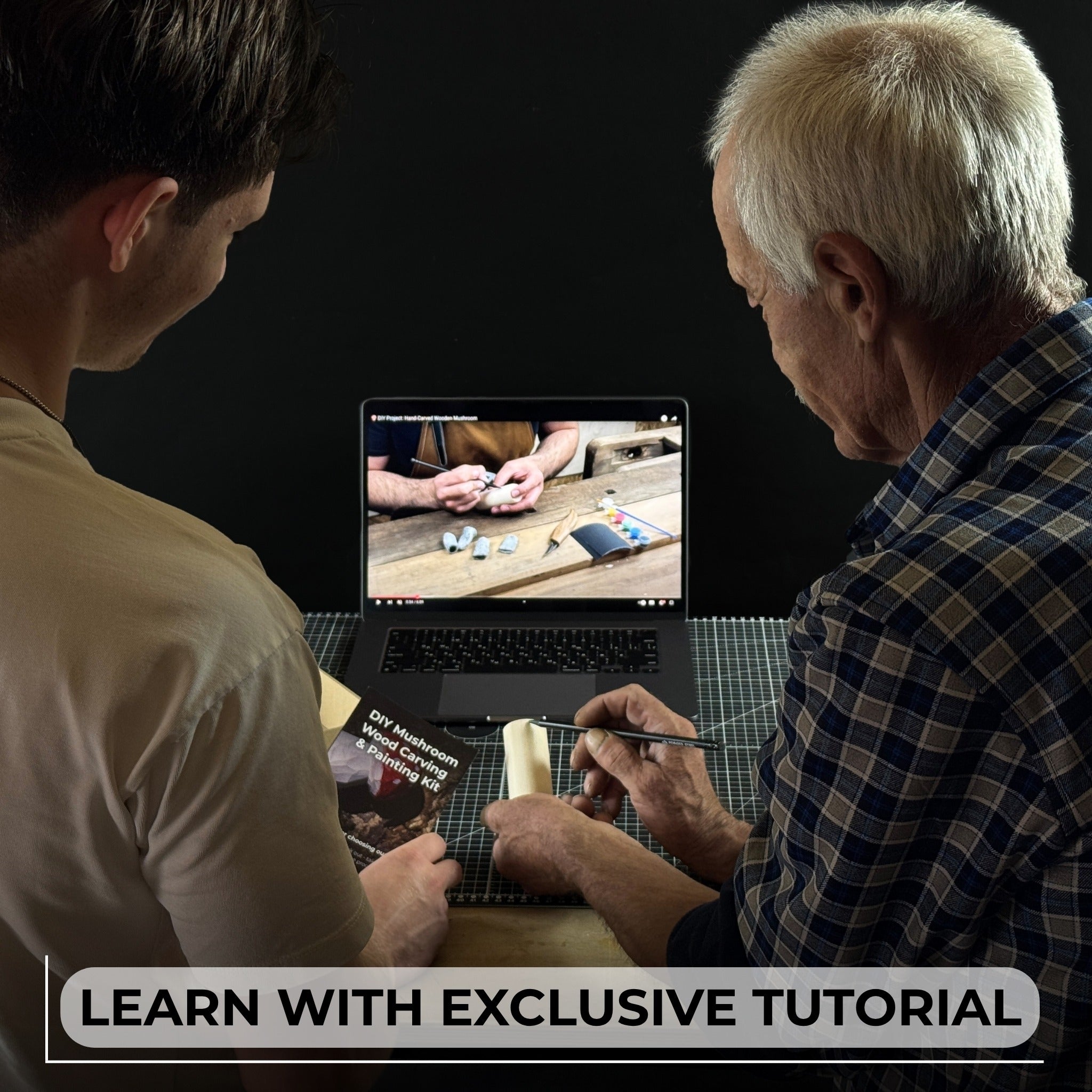 DIY Mushroom Wood Carving & Painting Kit - 4